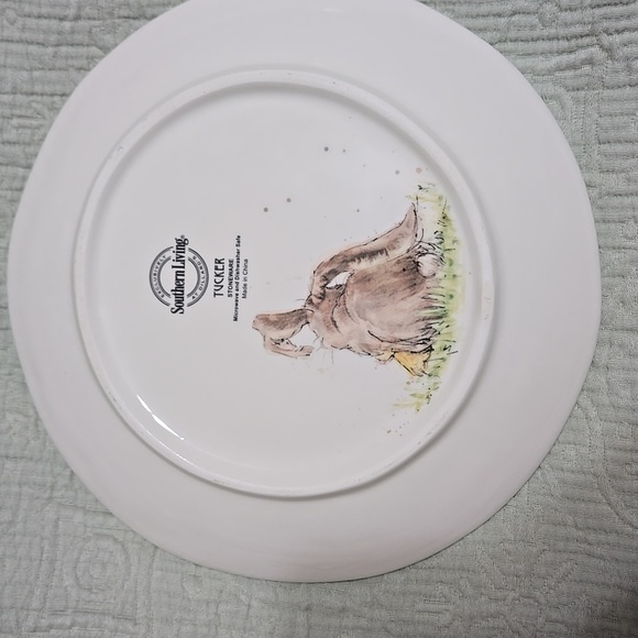 Southern Living Stoneware Tucker Bunny and Chick Plate Exclusively For Dillards - Picture 3 of 4